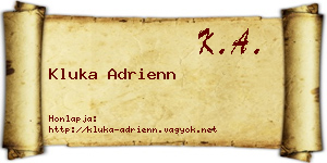 Kluka Adrienn névjegykártya